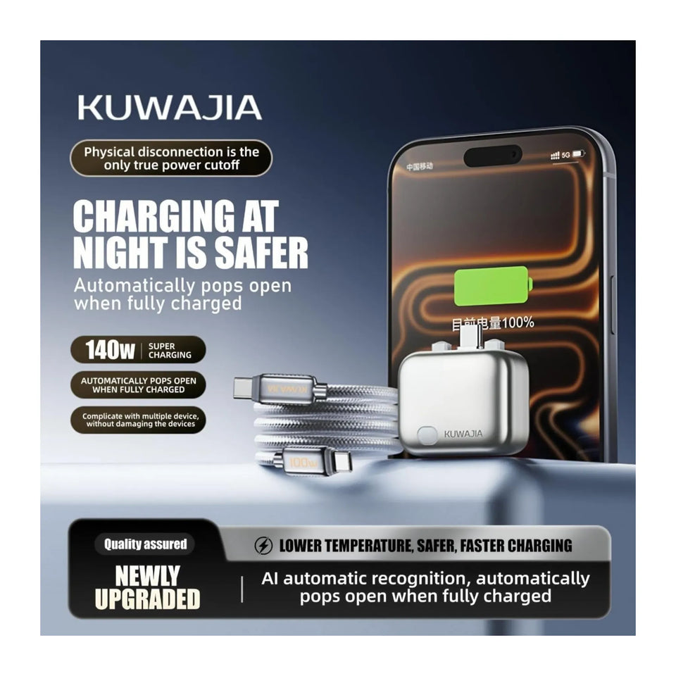 Type-C Smart Auto Charge Remover Adapter | Fast Charging |Battery Guard with Anti-Overcharge Protection