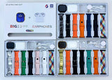 i20 Ultra Smart Watch with Airpods For Men, Women & Kids, 7 in 1 Combo Ultra Smart Watch with 7 Multi Color Strap