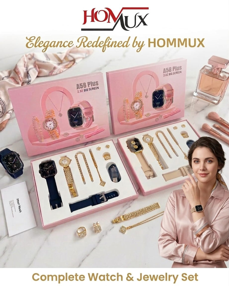 A58 Plus Luxury Smart Watch Gift Set