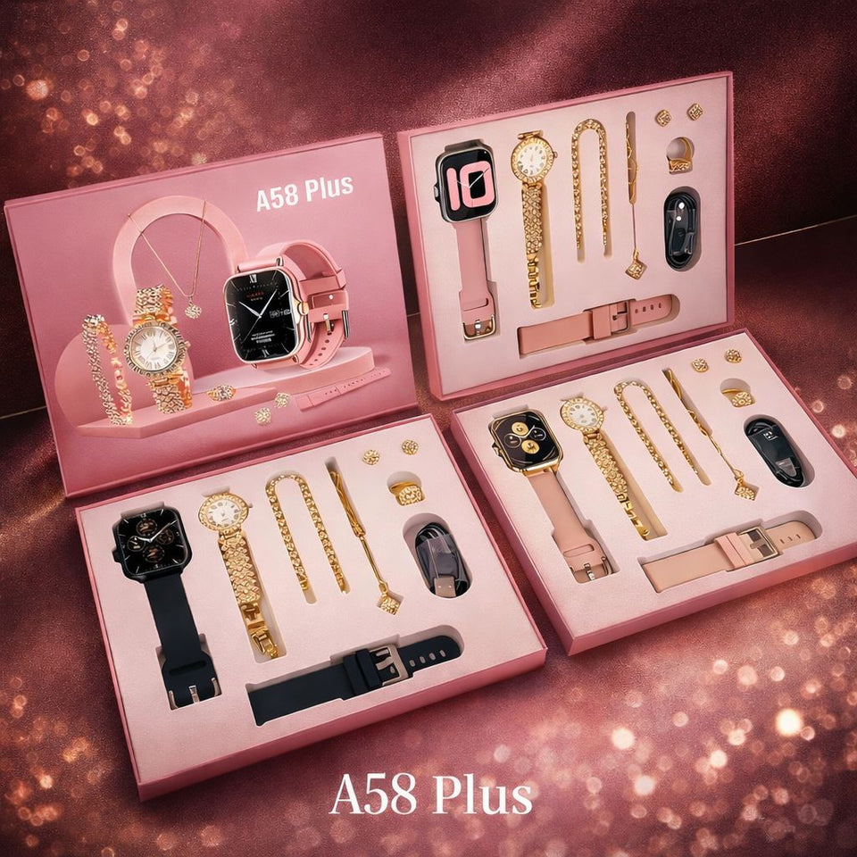 A58 Plus Luxury Smart Watch Gift Set