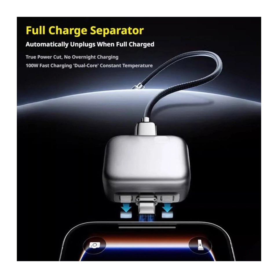 Type-C Smart Auto Charge Remover Adapter | Fast Charging |Battery Guard with Anti-Overcharge Protection